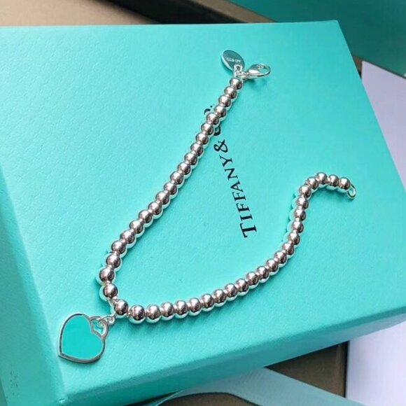 Tiffany & Co. Jewelry - Tiffany & Co. Return to Tiffany Mini Heart Tag Bead Bracelet